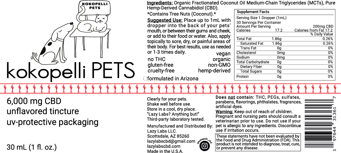 Pet CBD Tincture 6,000 mg